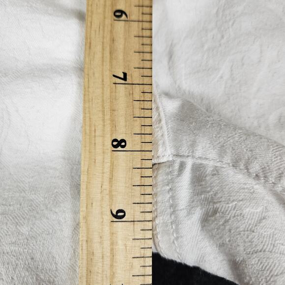 Cache Textured Stretch Jeans Cropped White Skinny Summer Capri Vacation Womens 8 - Picture 12 of 15